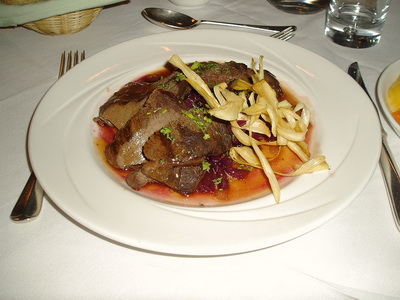 Scottish Venison red currant sauce